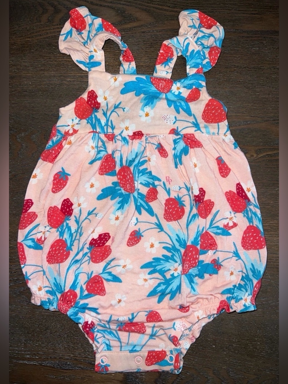 Posh Peanut Strawberry Bubble Romper 2T